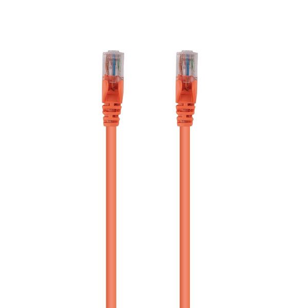 Picture of 0.Cat6 Orange UTP Patch Lead T568A 250MHZ 24AWG Unshielded Plug.