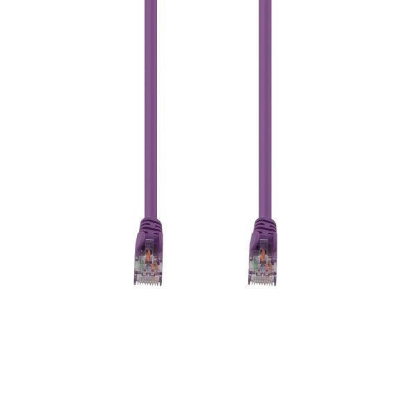 Picture of 2m Cat6 Purple UTP Patch Lead T568A 250MHZ 24AWG Unshielded Plug.