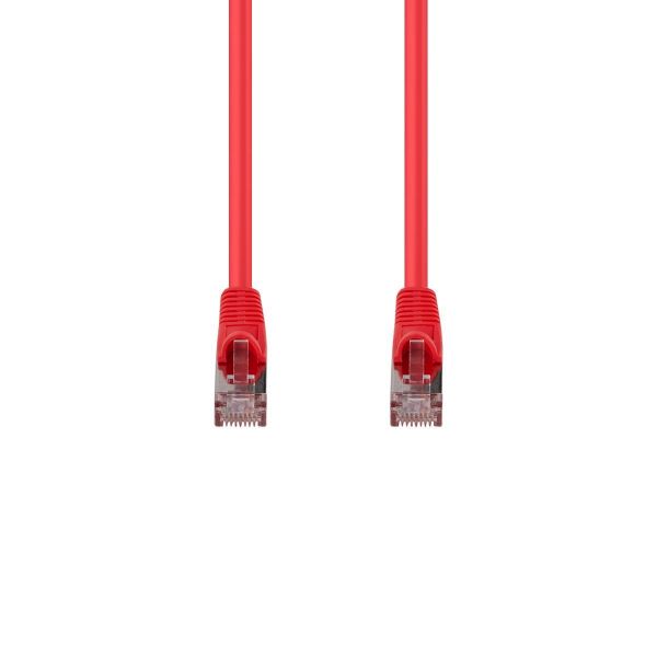 Picture of 0.3M Cat6A S/FTP Red 10G Patch Lead 26AWG 500MHz Shielded Plug. Cat6 Augmented