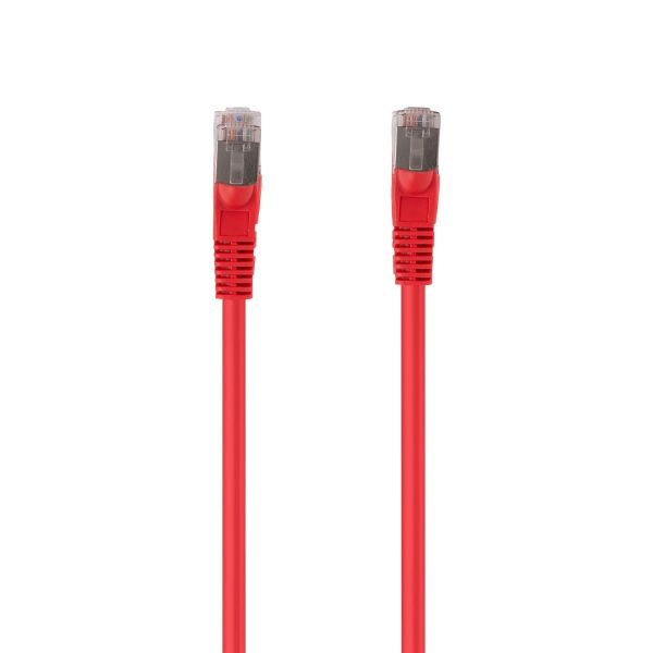 Picture of 0.3M Cat6A S/FTP Red 10G Patch Lead 26AWG 500MHz Shielded Plug. Cat6 Augmented