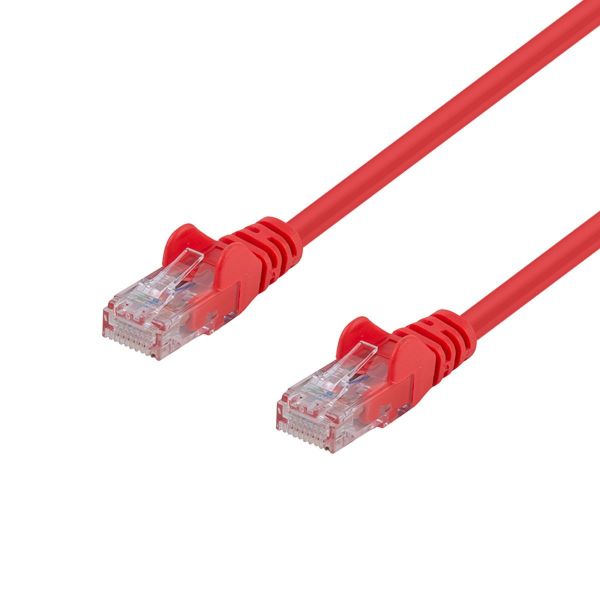 Picture of 0.75m Cat6 Red UTP Patch Lead T568A 250MHZ 24AWG Unshielded Plug.