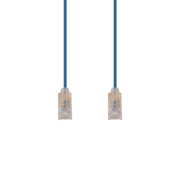 Picture of 3m Cat6A 10G Blue UTP LSZH Patch Lead 30AWG 802.3af with Unshielded Plug.