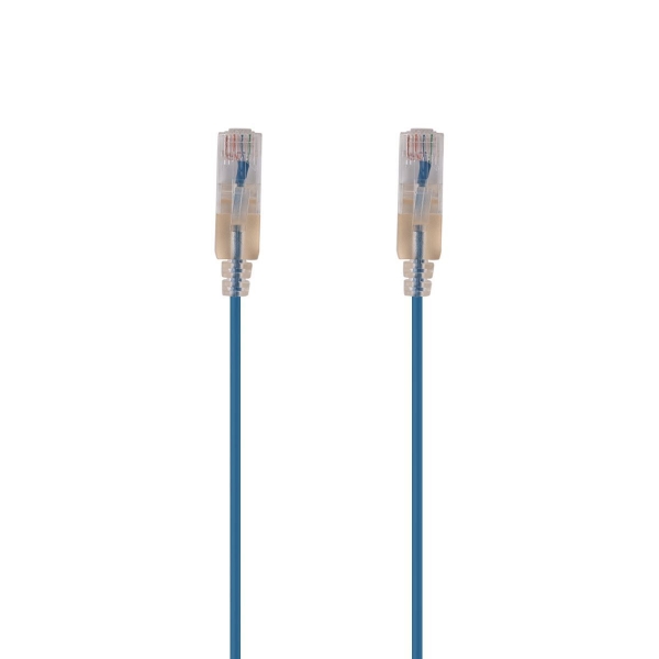 Picture of 3m Cat6A 10G Blue UTP LSZH Patch Lead 30AWG 802.3af with Unshielded Plug.