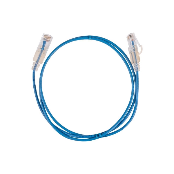 Picture of 3m Cat6A 10G Blue UTP LSZH Patch Lead 30AWG 802.3af with Unshielded Plug.