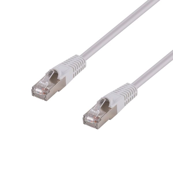 Picture of 0.75m Cat6A S/FTP White 10G Patch Lead 26AWG 500MHz Shielded Plug. Cat6 Augmented