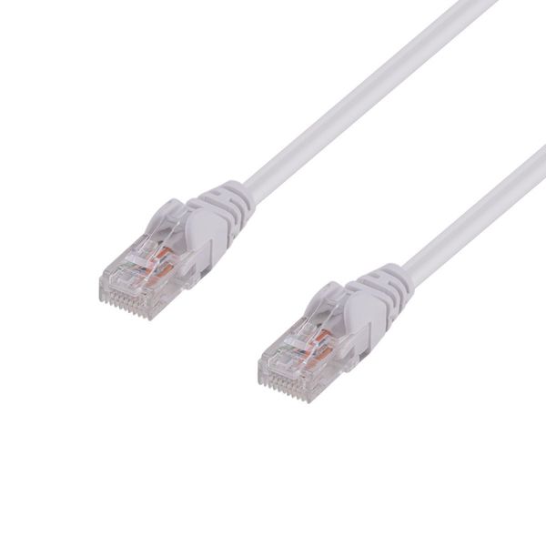 Picture of 2m Cat6 White UTP Patch Lead T568A 250MHZ 24AWG Unshielded Plug.