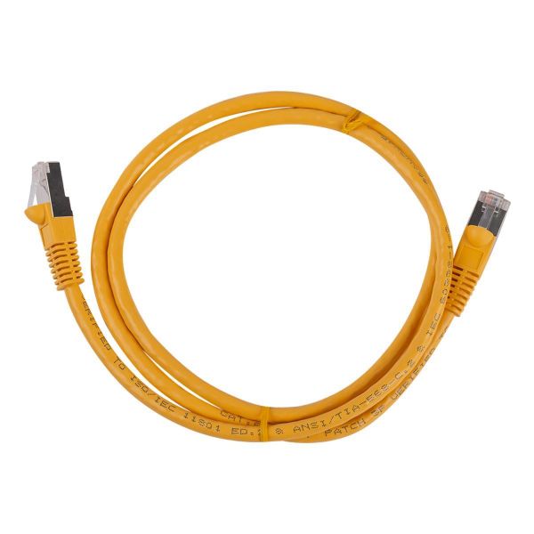 Picture of 1.5m Cat6A S/FTP Yellow 10G Patch Lead 26AWG 500MHz Shielded Plug. Cat6 Augmented