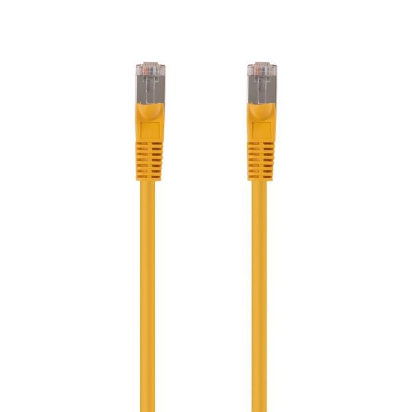 Picture of 0.75m Cat6A S/FTP Yellow 10G Patch Lead 26AWG 500MHz Shielded Plug. Cat6 Augmented