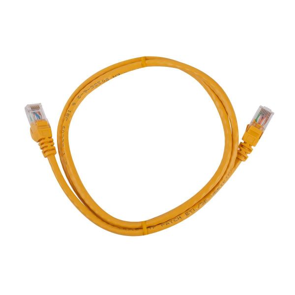 Picture of 0.75m Cat6 Yellow UTP Patch Lead T568A 250MHZ 24AWG Unshielded Plug.