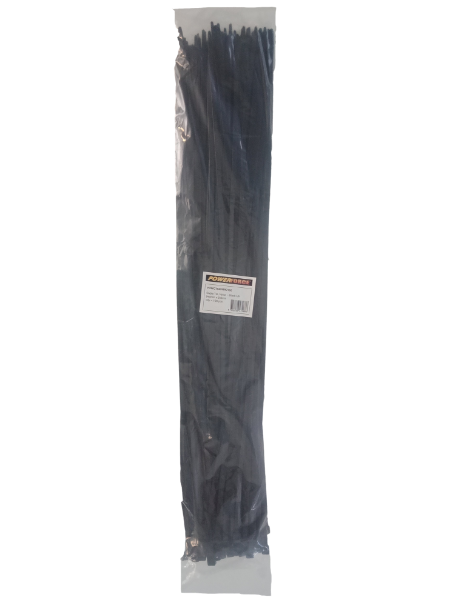 Picture of 9 x 940mm Black UV Cable Ties Pack of 100 80kgs Tensile Strength