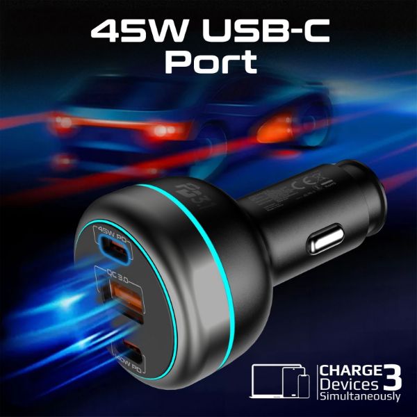 Picture of 230W RapidCharge Car Charger w/ Dual PD & QC Ports. 140W & 45W PD for Notebooks