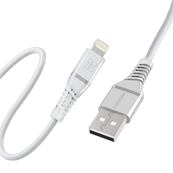 Picture of 1.2m MFI Certified USB-A to Lightning Data & Charge Cable White