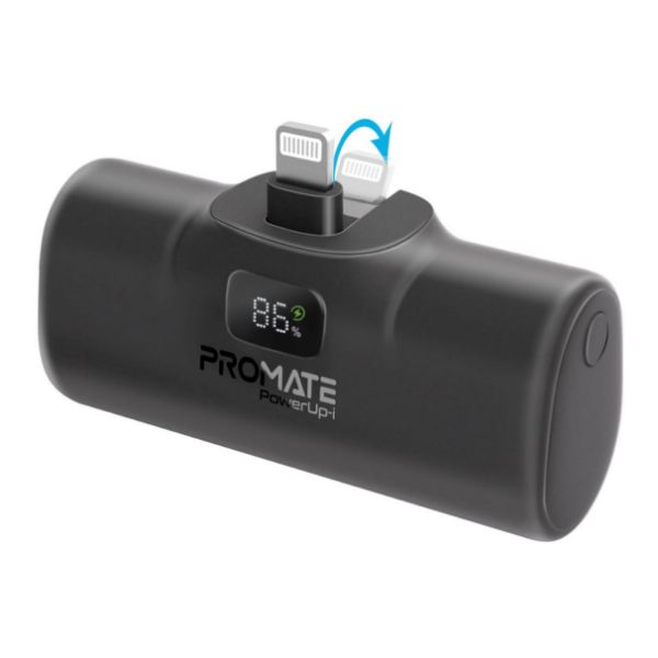 Picture of 5000mAh Ultra Compact 20W Power Bank Built-in Lightning Foldable Connector. Kick Stand