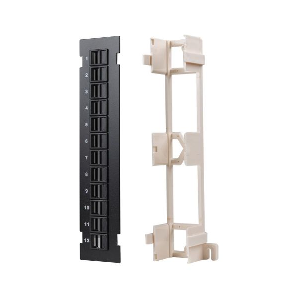 Picture of Mini 1U 12 Port Unloaded Wall Mountable Keystone Patch Panel