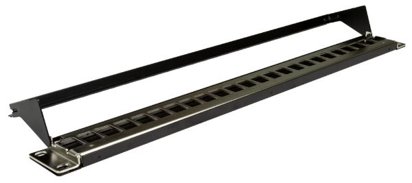 Picture of Horizontal 19'' 1RU Unloaded 24 Port UTP Patch Panel