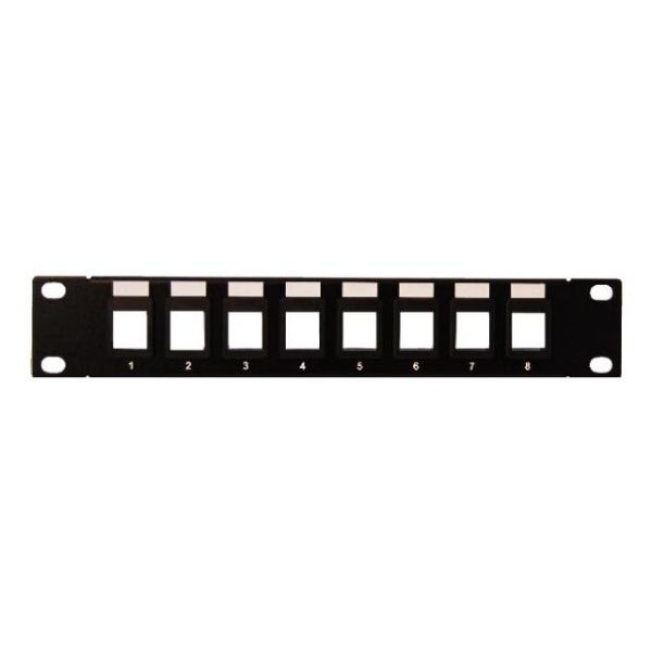 Picture of 10'' 8 Port Unloaded Keystone Jack Patch Panel for 10'' Cabinet R10 Series