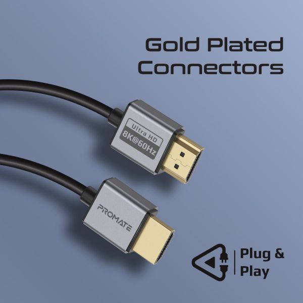 Picture of 1.5M HDMI 2.1 Ultra HD Super Slim Audio Video Cable Supports up to 8K@60Hz