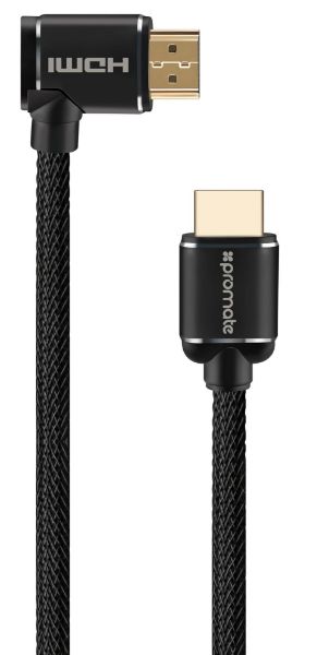 Picture of 4K HDMI right angle 24K Gold plated. High-Speed Ethernet. 3D. Mesh Braided