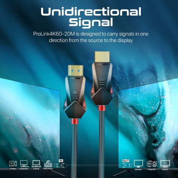 Picture of 20m Ultra-High Definition (UHD) 2.0 HDMI Cable. Supports 4K@60Hz (4096x2160).
