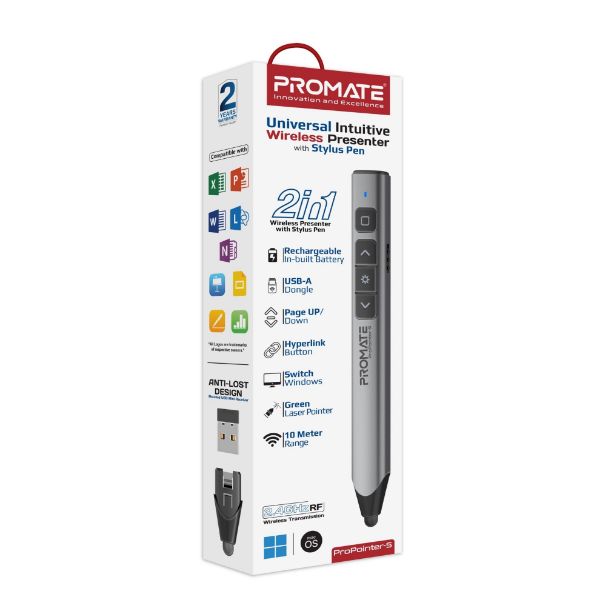 Picture of UniverIntuitive Laser Pointer w/ Built-in Stylus Pen 220mAh Built-in Battery 10m