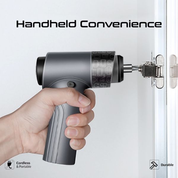 Picture of 36-Pieces Cordless Electric DIY Hand held ScrewDriver Kit LED Fill Light. 200RPM