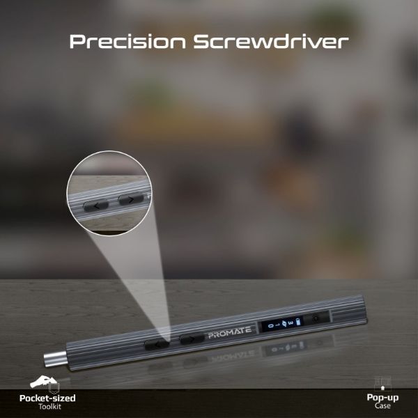 Picture of 62-Pieces Cordless Electric DIY Pocket ScrewDriver Kit w/ LED Fill Light. 200RPM