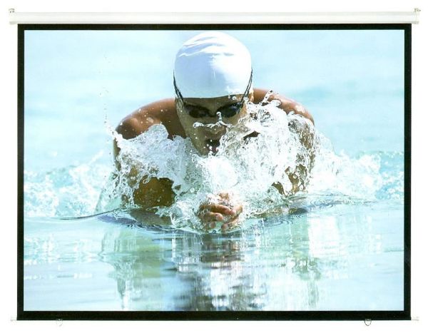 Picture of 100'' Projector Screen Manual Self Locking Matte 4:3 Aspect ratio