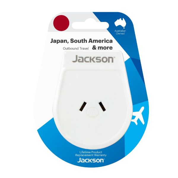 Picture of Slim Outbound Travel Adaptor for use in USA Japan & South America 2-Pin NZ/AUS Plugs