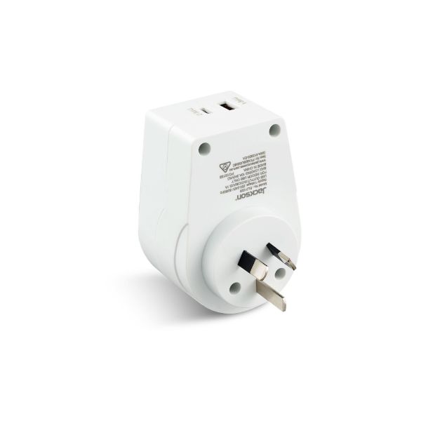Picture of Slim Inbound Travel Adaptor 1x USB-A & 1x USB-C (2.1A) Charging Ports.