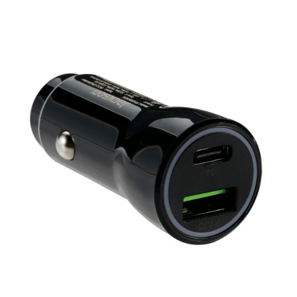 Picture of 5.4A Dual Port In-Car Phone Charger w/ 1x USB-A & 1x USB-C Ports. Fast Charge 2 Devices