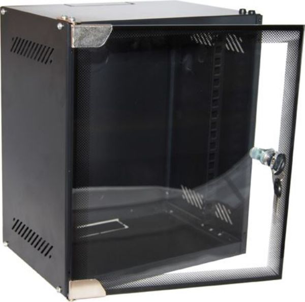 Picture of 6RU Mini Cabinet for 10'' Panels W280 x D200 x H329mm Flat Pack Glass Door