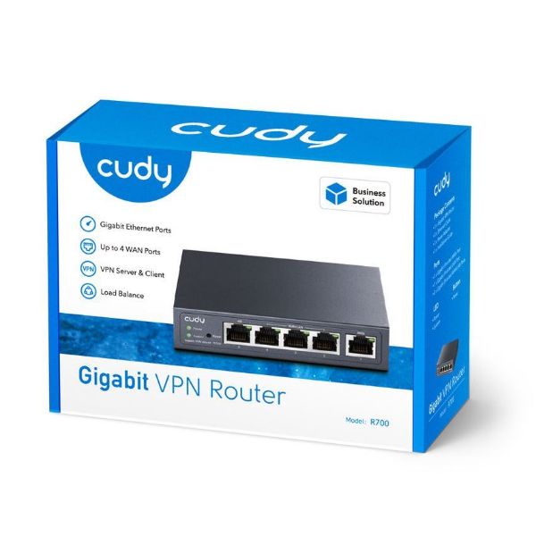 Picture of Powerful Gigabit Multi-WAN VPN Router for Home & Office. 1x GbE WAN 3x GbE WAN/LAN