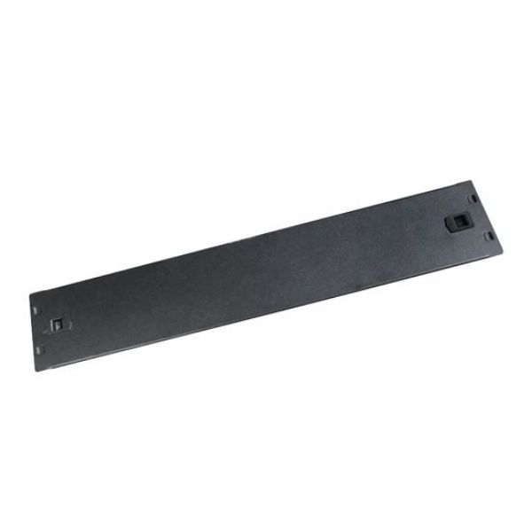 Picture of 2RU clip on tool-less 19'' blanking panel. Metal