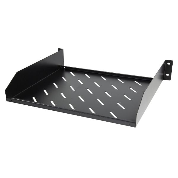Picture of 2RU 19'' Cantilever Shelf. 415mm Deep Weight Rating 38kg Black Colour