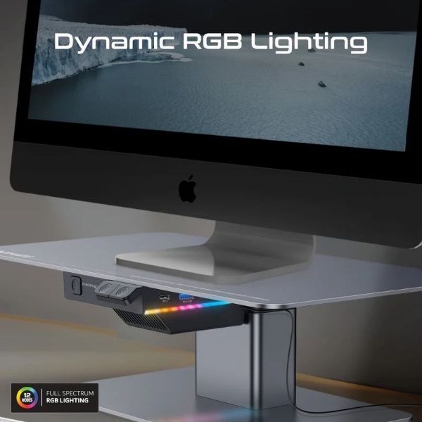 Picture of PROMATE Motorized Ergonomic Monitor& Laptop Stand with Built-in USB-Hub Electric Heig