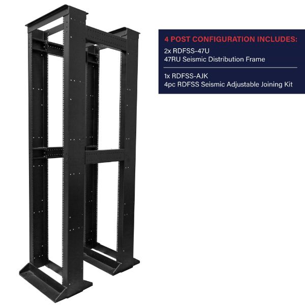 Picture of 47RU Seismic Distribution Frame.(600 x 229 x 2293mm). Supplied as Single Frame