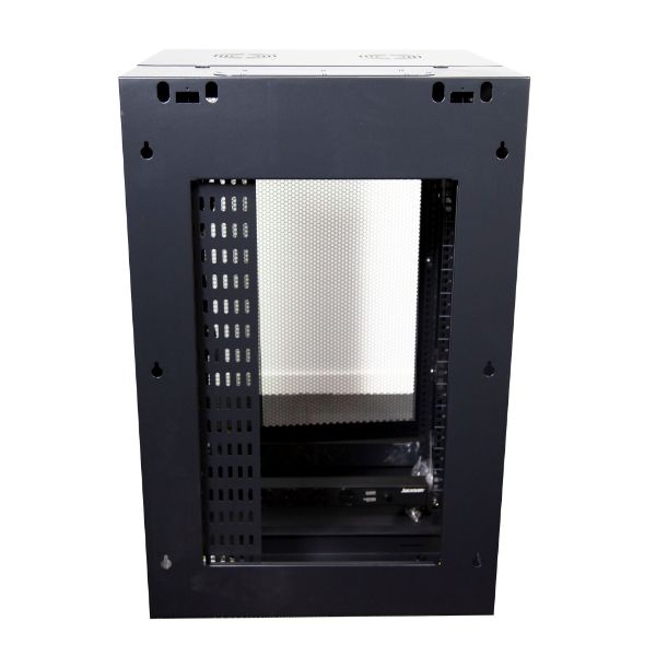 Picture of 18RU 600mm Deep Univer Swing Wall Mount Cabinet 200mm Removable Backmount. Supplied