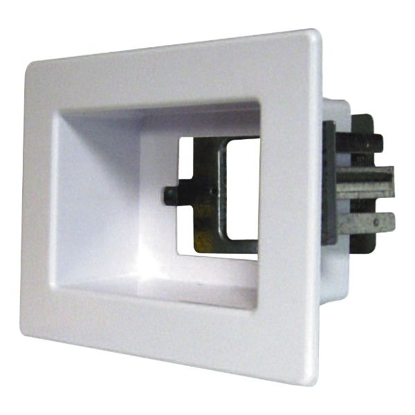 Picture of Single White Wall Box. 1x GPO Slot Stud or Floating Gib New or Retrofit Install