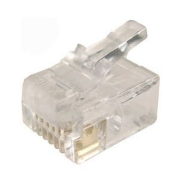 Picture of RJ11 Plug 20pc Bag 6P4C Modular Plug 3 micron