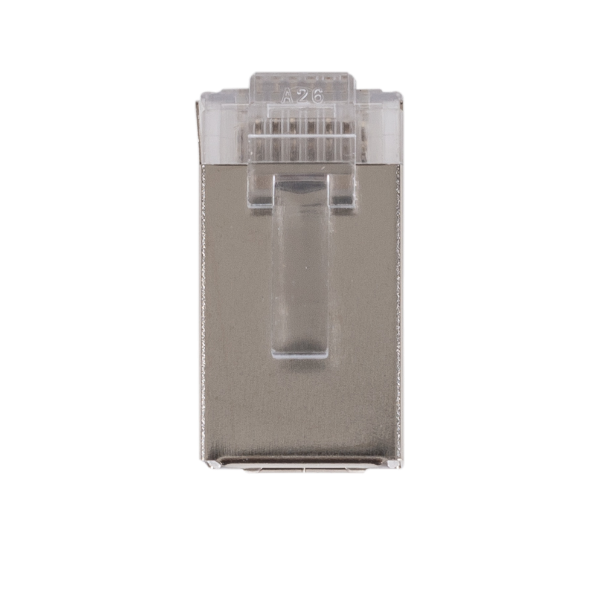 Picture of Cat6A RJ45 20pc Bag 8P8C Modular Plug 50 Micron w/ Insert Stranded Shielded Round