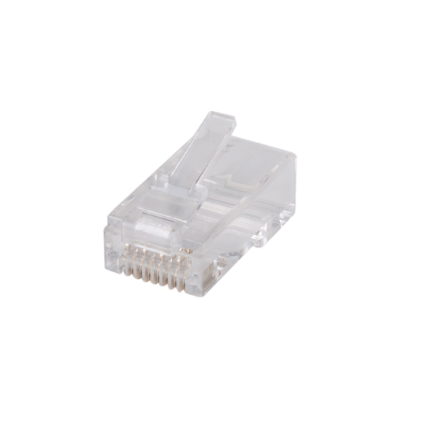 Picture of Cat6 RJ45 Plug 100pc Jar 8P8C 2 Piece Modular Plug 50 Micron for Stranded/Solid Cable