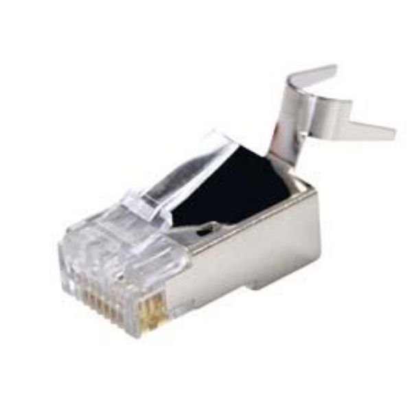 Picture of RJ45 Cat6/6A/7 23AWG Solid Shielded Round Modular Plug 20pc Bag