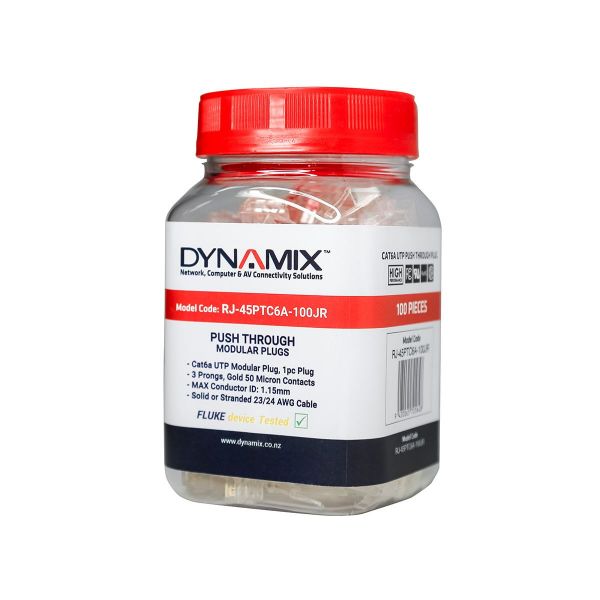 Picture of Cat6/6A UTP Push Through 100pc Jar for Solid/Stranded Cable Conductor size : 1.15mm