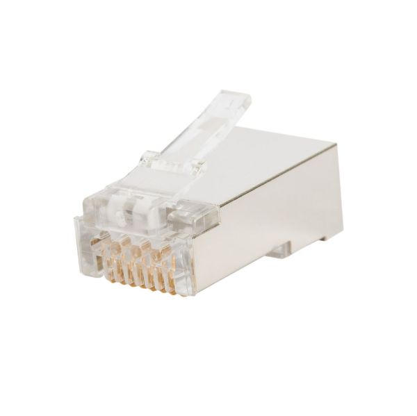 Picture of Cat6 STP Internal Ground Push Trough Plug 100pc Jar Solid/Stranded