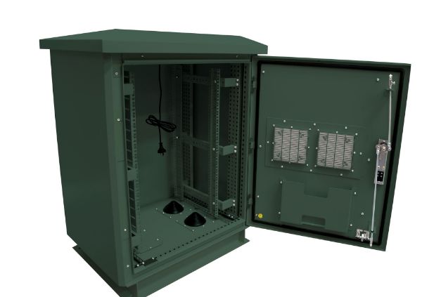 Picture of 18RU Outdoor FreeStanding Cabinet. (800x800x18U) IP45 Rated