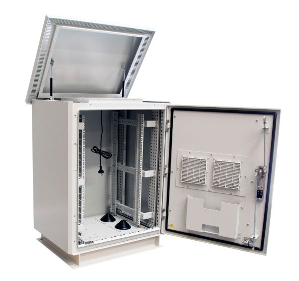 Picture of 18RU Outdoor FreeStanding Cabinet. (800x800x18U) IP45 Rated