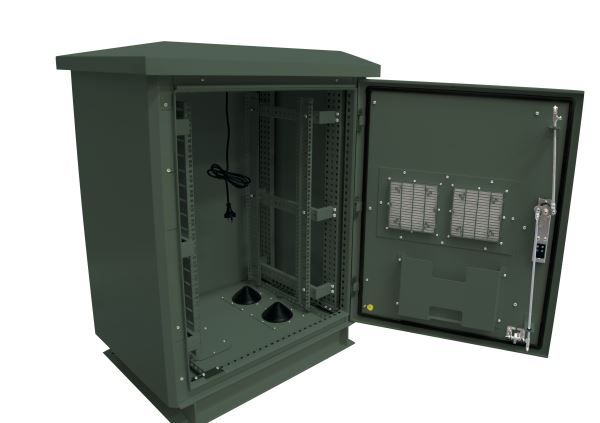 Picture of 27RU Outdoor FreeStanding Cabinet. (800x600x1575mm) IP45 Rated