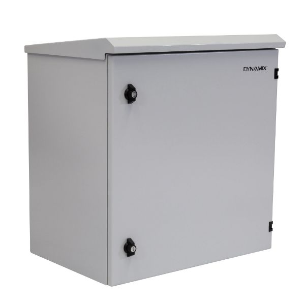 Picture of 12RU Outdoor Wall Mount Cabinet 611x425x640mm (WxDxH). IP65 Rated Lockable Front Door