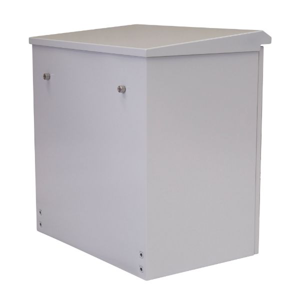 Picture of 12RU Outdoor Wall Mount Cabinet 611x625x640mm (WxDxH). IP65 Rated Lockable Front Door