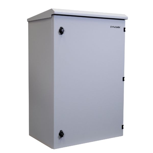 Picture of 18RU Outdoor Wall Mount Cabinet 611x425x915mm (WxDxH). IP65 Rated Lockable Front Door